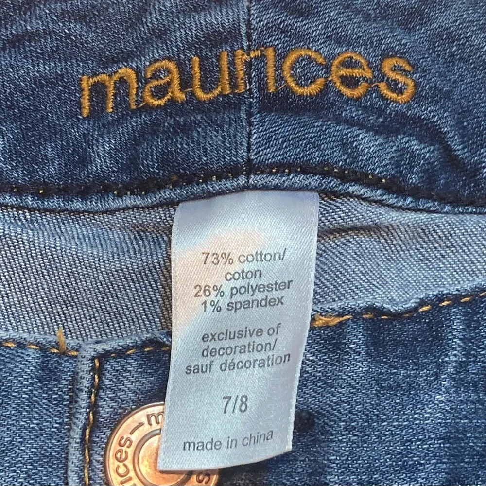 Maurices patchwork crop denim‎ jeans 7/8